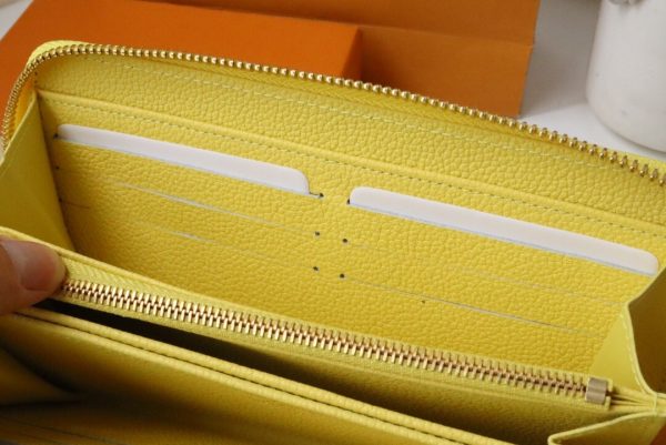 Louis Vuitton Long Wallet Zipper Women Wallet Yellow M81427