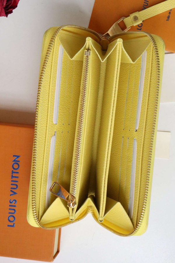 Louis Vuitton Long Wallet Zipper Women Wallet Yellow M81427