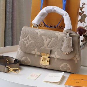 Louis Vuitton Madeleine BB Grey White Monogram Top Handle Purse Women Shoulder Bag 1