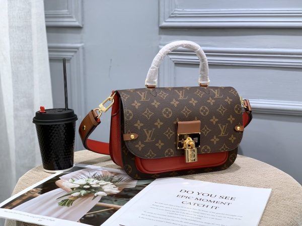 Louis Vuitton Monogram Canvas Vaugirard M44354 Black Red Cream