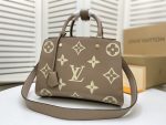 Louis Vuitton Montaigne MM Black Grey Monogram Empreinte M41056