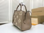 Louis Vuitton Montaigne MM Black Grey Monogram Empreinte M41056