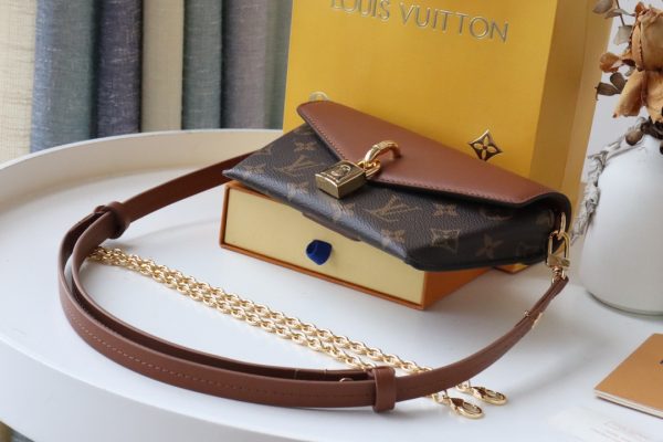 Louis Vuitton Padlock On Strap Black Brown M80763