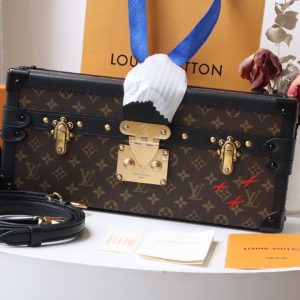 Louis Vuitton Petite Malle East West Monogram Women Handbag Shouder Bag 1