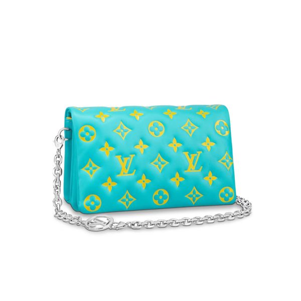 Louis Vuitton Pochette Coussin M80744 Chain Light Blue