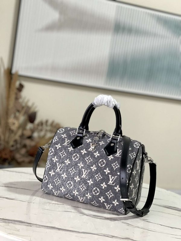 Louis Vuitton SPEEDY 25 Denim Black Monogram