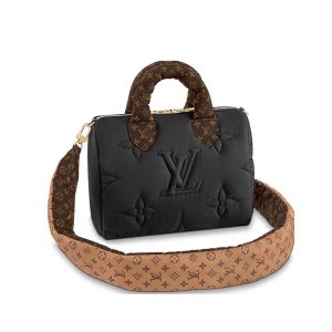 Louis Vuitton SPEEDY 25 Pillow Econyl Black Beige M59008