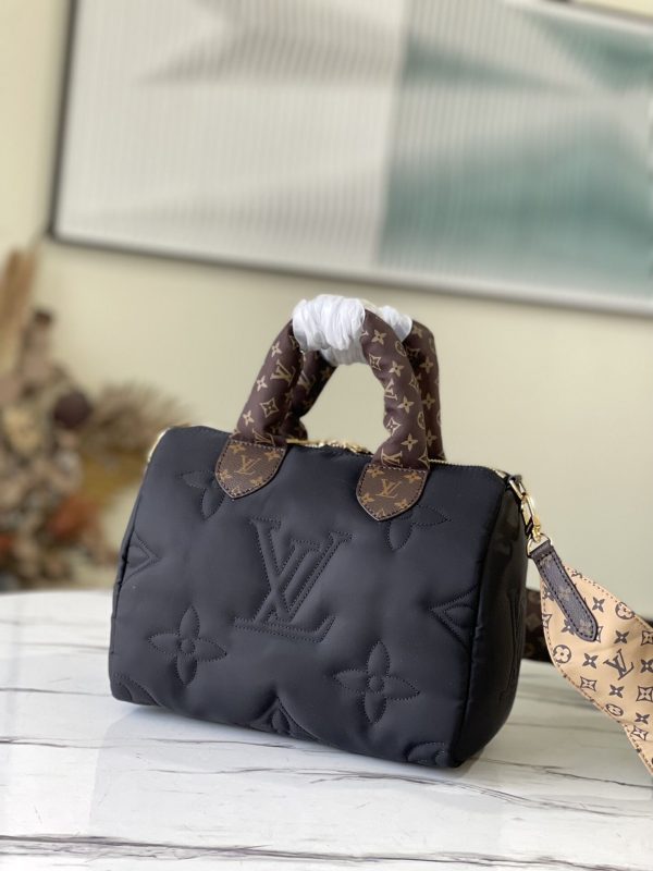 Louis Vuitton SPEEDY 25 Pillow Econyl Black Beige M59008