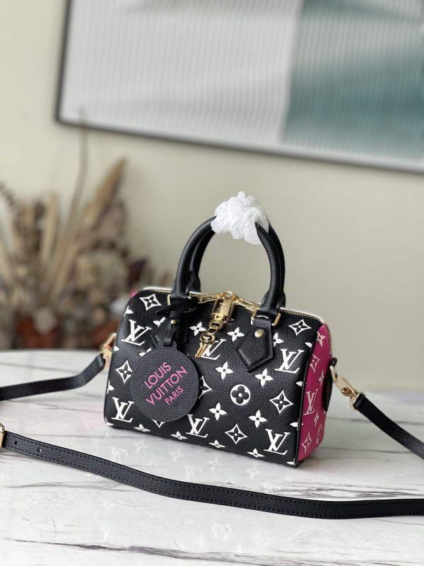 Louis Vuitton SPEEDY 20 Bandoulière Black Pink Monogram M46088