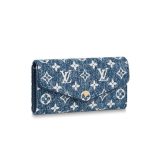 Louis Vuitton Envelope M81183 Long Wallet Denim Blue