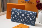 Louis Vuitton Envelope M81183 Long Wallet Denim Blue