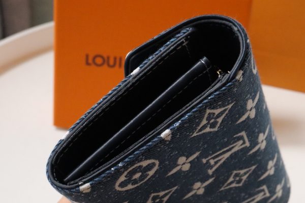 Louis Vuitton Envelope M81183 Long Wallet Denim Blue