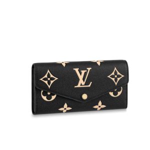 Louis Vuitton Envelope Black M80496 Women Wallet Long