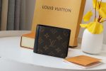 Louis Vuitton Short Unisex Folding Wallet M81537 Monogram Black