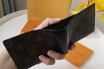 Louis Vuitton Short Unisex Folding Wallet M81537 Monogram Black