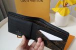 Louis Vuitton Short Unisex Folding Wallet M81537 Monogram Black