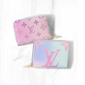 Louis Vuitton Sunrise Short Wallet M81388 Zipper Women Coin Purse