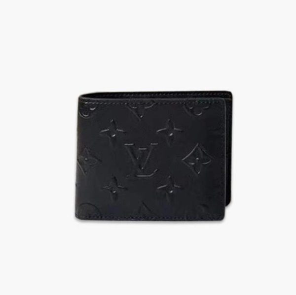 Louis Vuitton Slender Men Wallet Short Black M80520 Monogram Seal