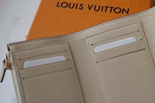 Louis Vuitton Bifold Short Wallet M80086 Women Cream White