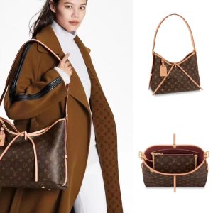 Louis Vuitton Women Shoulder Bag Carryall MM PM Monogram 2Sizes 22