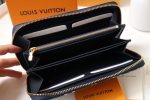 Louis Vuitton Zipper M81226 Blue Wallet Long Denim