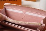 Louis Vuitton Zipper Pink M81226 Wallet Women Long Wallet Denim