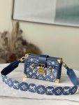 Louis Vuitton Demin  Blue Petite Malle M59717 Trunk