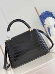 Louis Vuitton Black Gold Flower Croc Capucines Mini BB MM