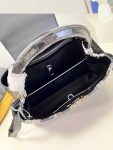 Louis Vuitton Black Silver Flower Croc Capucines Mini BB MM