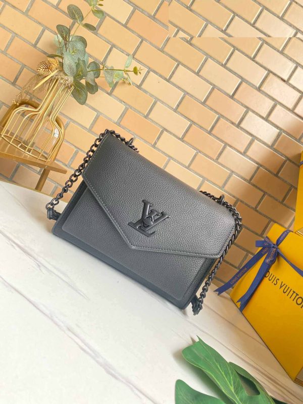 Louis Vuitton Mylockme BB M51418 Black Blue Beige