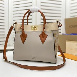 Louis Vuitton On My Side Handbag MM M53825 Grey 5