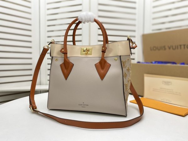 Louis Vuitton On My Side Handbag MM M53825 Grey