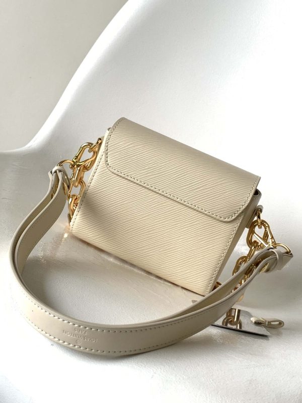 Louis Vuitton Twist Lock XL M22297 White Brown MINI