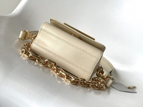 Louis Vuitton Twist Lock XL M22297 White Brown MINI