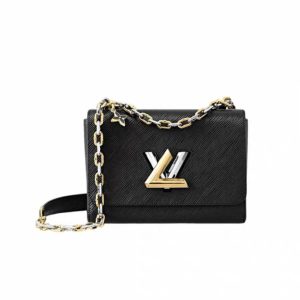 Louis Vuitton Twist MM M21025 M21026 Black Grey Flower