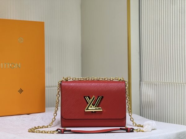 Louis Vuitton Twist MM M52503 52504 Red Brown Pink Black White