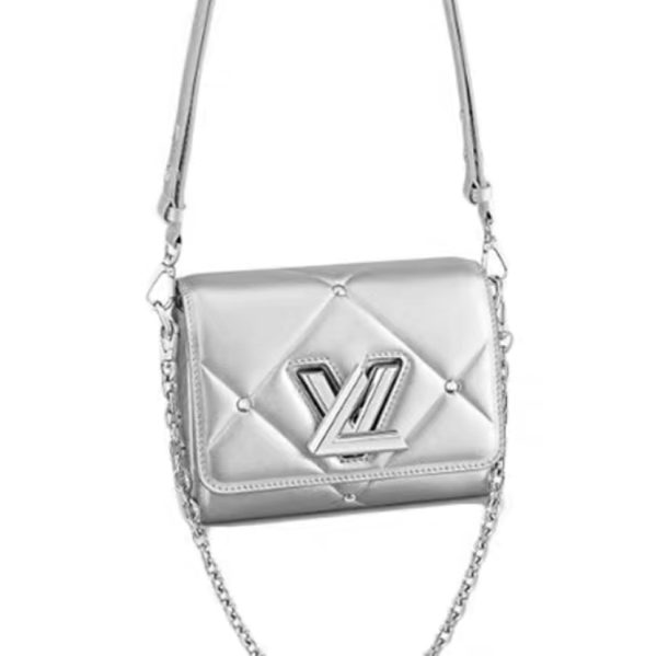 Louis Vuitton Twist MM M59029 50368 Black Gold Silver