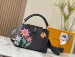 Louis Vuitton YK Black Flower Capucines Mini BB MM M21756