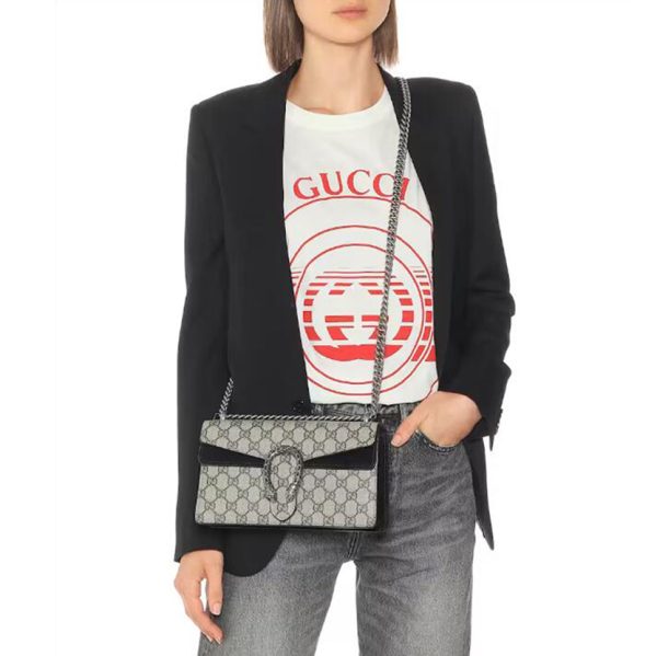 Gucci Dionysus GG Shoulder Bag Beige Black Red