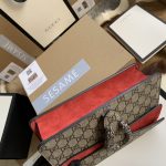 Gucci Dionysus GG Shoulder Bag Beige Black Red
