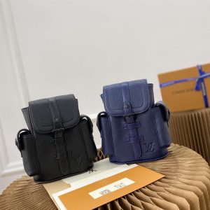 Louis Vuitton Black Blue Sling Bag M58495 1