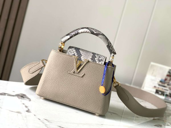 Louis Vuitton Capucines Python Mini BB Grey M81408