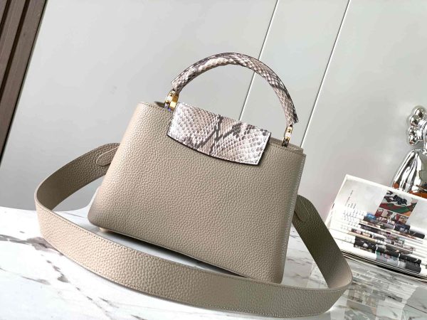 Louis Vuitton Capucines Python Mini BB Grey M81408