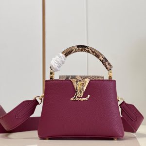 Louis Vuitton Capucines Python Mini BB MM Purple M59227 M59226 1