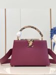 Louis Vuitton Capucines Python Mini BB MM Purple M59227 M59226