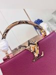 Louis Vuitton Capucines Python Mini BB MM Purple M59227 M59226