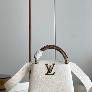 Louis Vuitton Capucines Python Mini BB MM White M56399 1