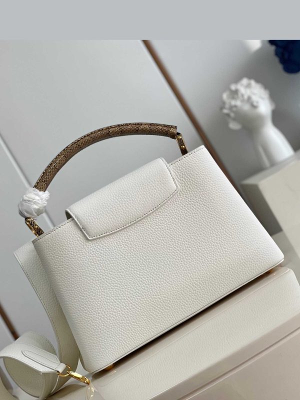 Louis Vuitton Capucines Python Mini BB MM White M56399