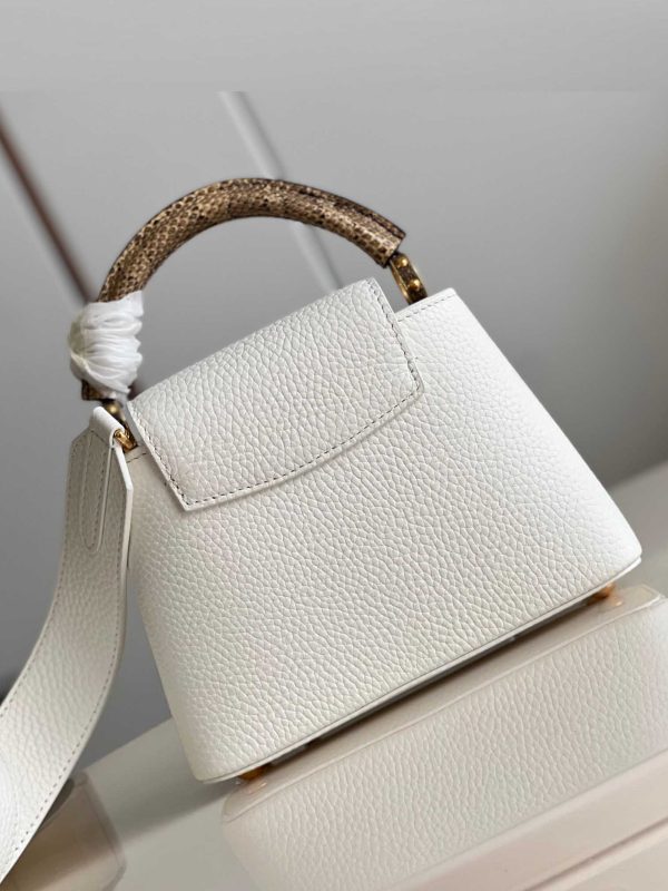 Louis Vuitton Capucines Python Mini BB MM White M56399