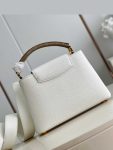 Louis Vuitton Capucines Python Mini BB MM White M56399